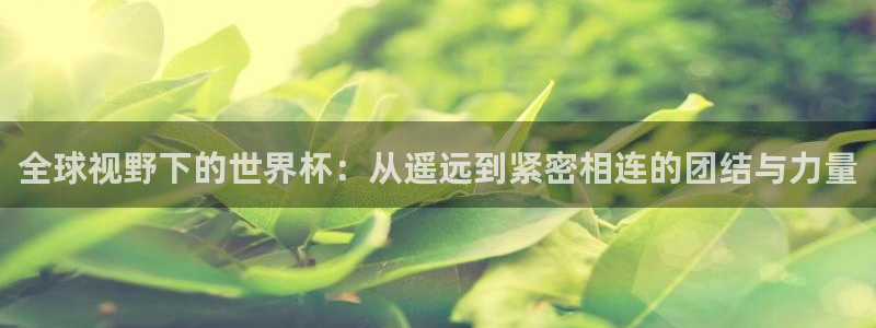 世界杯官网:全球视野下的世界杯:从遥远到紧密相连的团结与力量